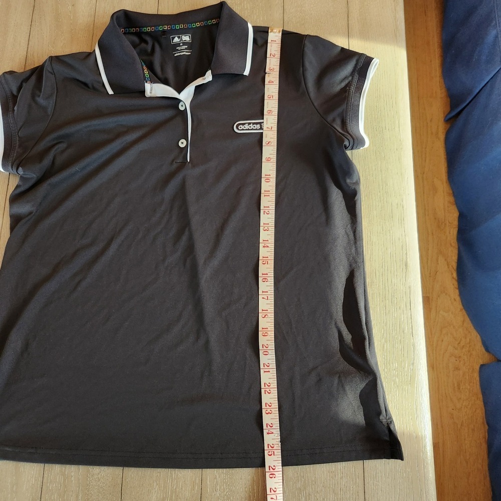 Adidas Golf Polo Shirt Womens XL Black Short Sleeve Performance Athletic Top‎ - Picture 10 of 11